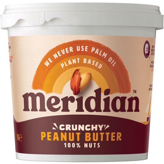 Meridian Crunchy křupavé arašídové máslo 1 kg