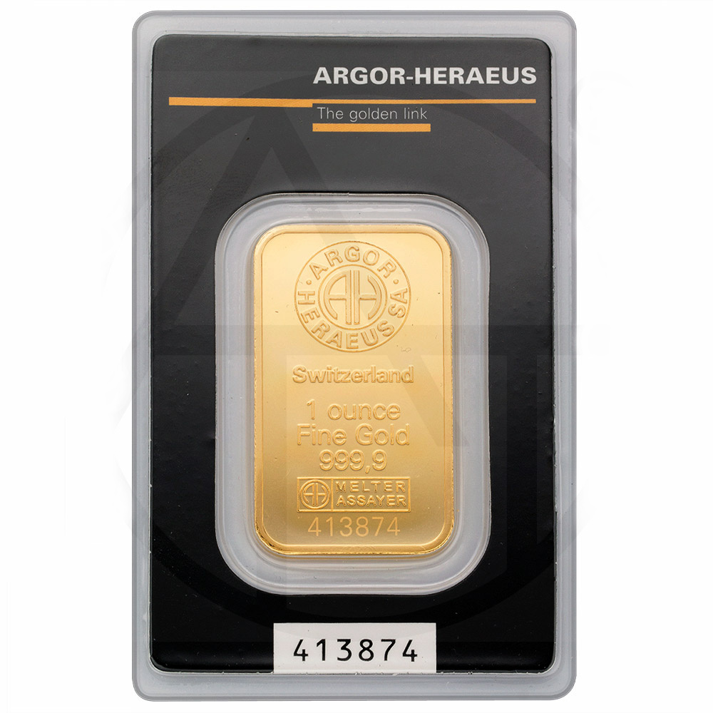 Zlatý slitek Argor Heraeus – 1 oz