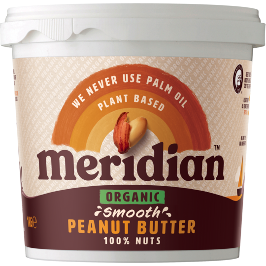 Meridian Bio hladké arašídové máslo 1 kg