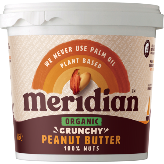 Meridian Bio křupavé arašídové máslo 1 kg