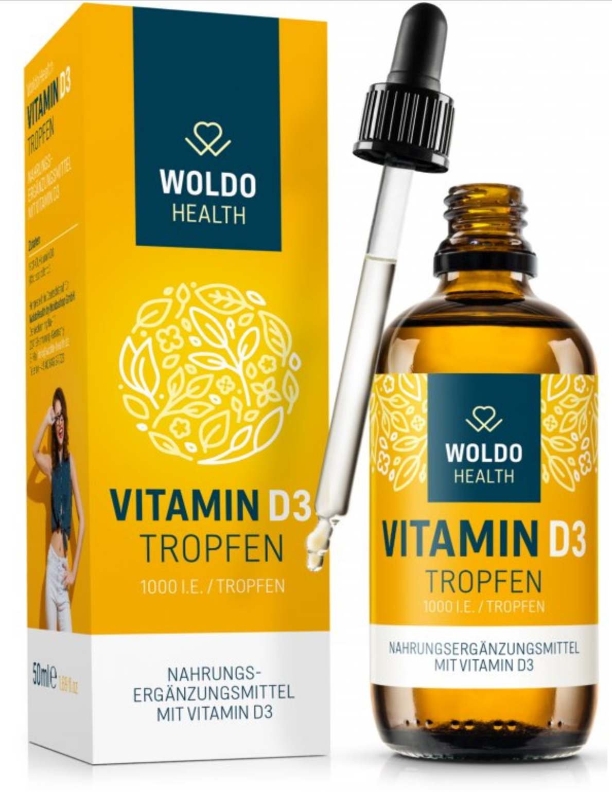 Woldo Health Vitamin D3 vegetariánské kapky 50 ml